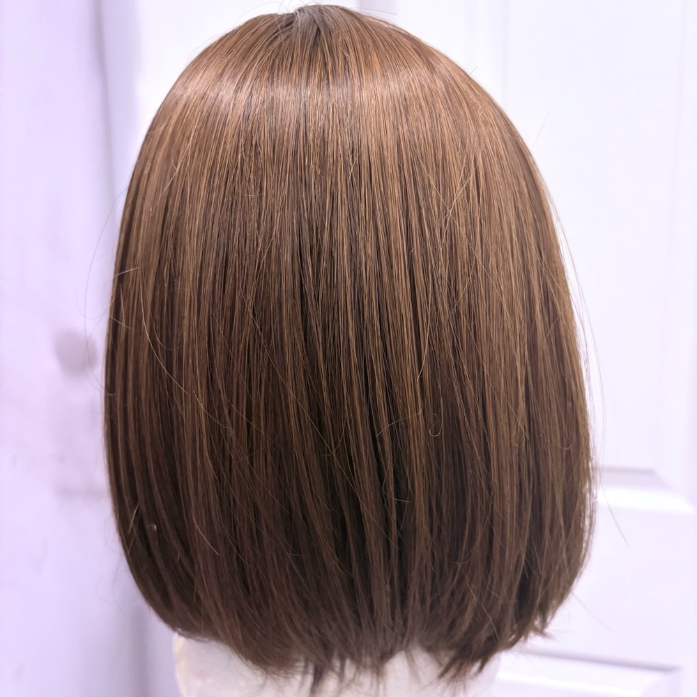Brunette Chestnut Brown Synthetic BOB Shoulder Length Wig! Part & Lace!